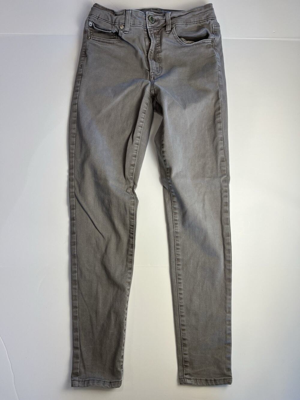 American Eagle Super Stretch Gray Skinny Jeans Size 6 Regular 27 Inseam Denim